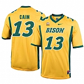 North Dakota State Bison 13 Desmond Cain Gold College Football Jersey Dzhi,baseball caps,new era cap wholesale,wholesale hats